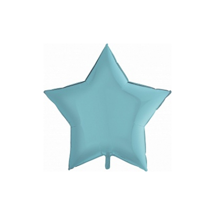 Шар (36'/91 см) Звезда, Голубой, 1 шт.
